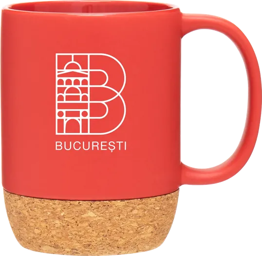 Beck 13 oz Ceramic Mug with Cork Base — view 2