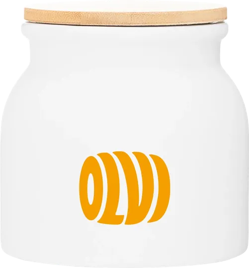 Vida 16.9 oz Ceramic Container with Bamboo Lid