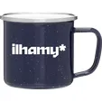 Whitney 13 oz Enamel Mug with Stainless Steel Rim — view 2