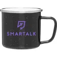 Whitney 13 oz Enamel Mug with Stainless Steel Rim — view 3
