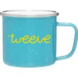 Whitney 13 oz Enamel Mug with Stainless Steel Rim — view 4
