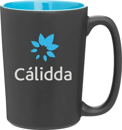 Rocca 12 oz Ceramic Mug, Matte Black — view 2