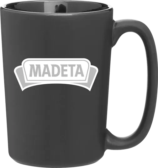 Rocca 12 oz Ceramic Mug, Matte Black — view 3
