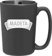 Rocca 12 oz Ceramic Mug, Matte Black — view 3