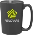 Rocca 12 oz Ceramic Mug, Matte Black — view 4