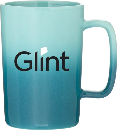Rush 14 oz Ceramic Mug with Ombré Gloss Finish — view 2