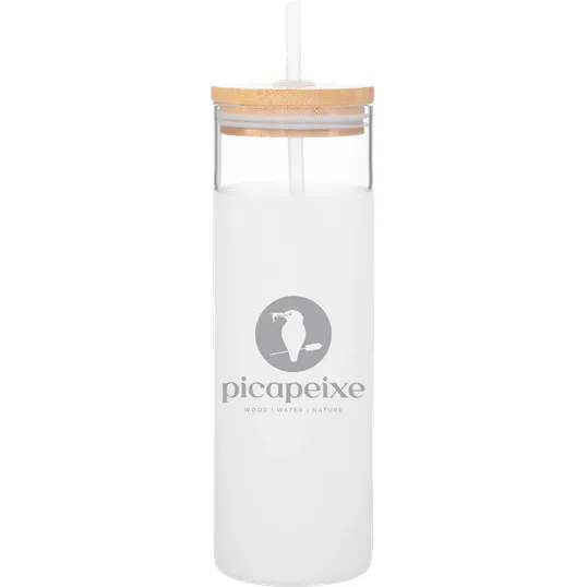 Totem 25 oz Borosilicate Glass Tumbler with Bamboo Lid — view 3