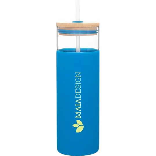 Totem 25 oz Borosilicate Glass Tumbler with Bamboo Lid — view 5