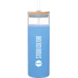 Totem 25 oz Borosilicate Glass Tumbler with Bamboo Lid — view 4