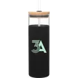 Totem 25 oz Borosilicate Glass Tumbler with Bamboo Lid — view 6
