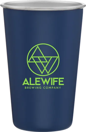 16 oz Stainless Steel Pint Glass — view 2