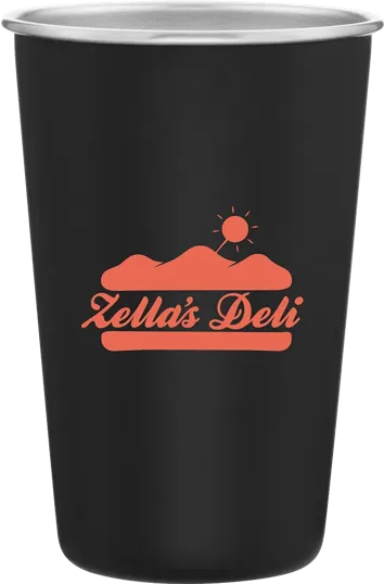 16 oz Stainless Steel Pint Glass — view 3