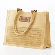 Woven Straw Beach Tote — view 4