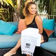 Turkish Peshtemal Beach Towel, 38" x 69"