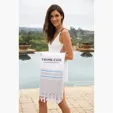Turkish Peshtemal Beach Towel, 38" x 69" — view 3