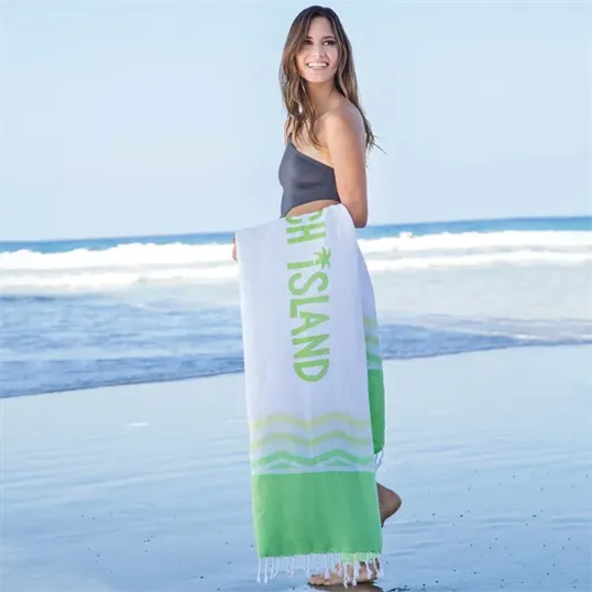 Aegean Peshtemal Beach Towel, 37" x 69" — view 3