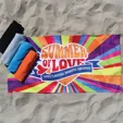 Heavyweight Subli-Plush Velour Beach Towel, 30" x 60"