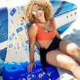 Subli-Plush Velour Beach Towel, 30" x 60" — view 2