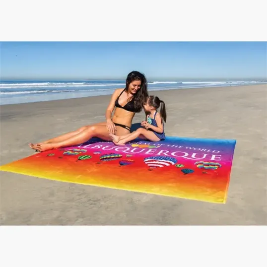 Subli-Plush Velour Beach Towel, 60" x 72" — view 2