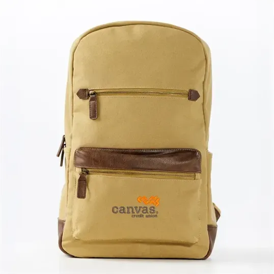Touring Luxe Recycled Canvas Backpack — view 3