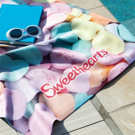 Subli-Waffle Microfiber Beach Towel, 30" x 60" — view 2