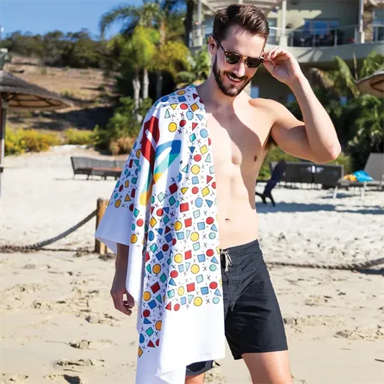 Mid-Weight Velour Beach Towel, 30" x 60" — view 2