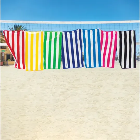 Cabana Striped Terry Velour Beach Towel, 35" x 60" — view 8