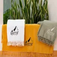 Fringe Recycled Cotton Terry Velour Beach Towel