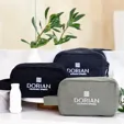Canvas Toiletry Bag with Dual Zipper and Carry Handle