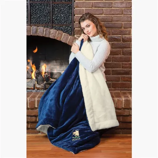 Plush Comforter Throw with Fur Lining