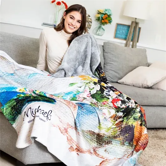 Sherpa-Lined Micro Mink Throws — view 2