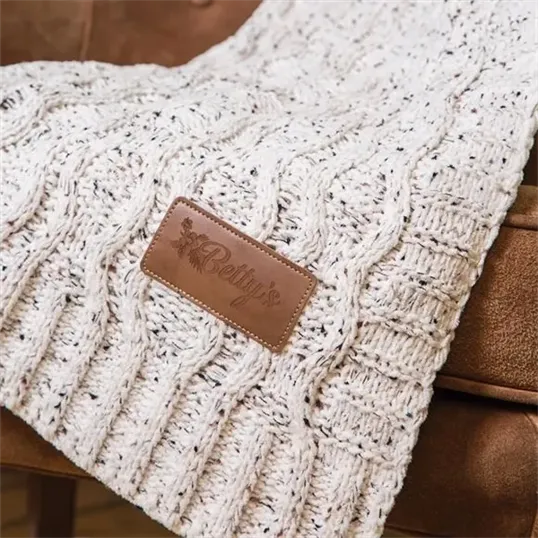 Vanilla Cookie Knit Chenille Blanket, 50" x 60"
