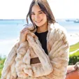 Hazelnut Chunky Fur Blanket — view 2