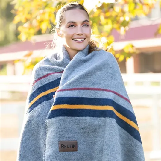 Recycled Cotton Chalet Stripe Blanket, 50" x 60"