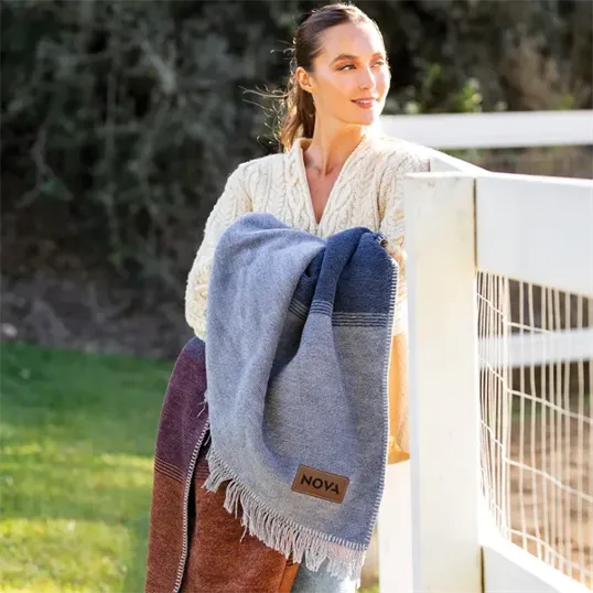 Oversized Recycled Cotton Bohemian Blanket — view 2