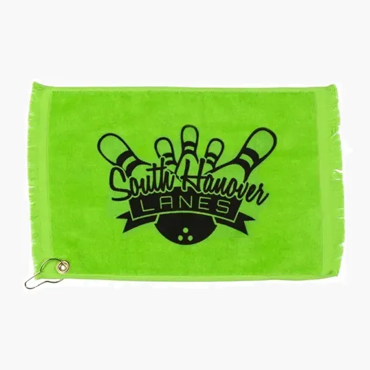 Fringed Velour Golf Towel, 11 x 18 Inches