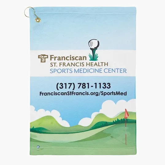 Microfiber Velour Sublimation Golf Towel, 15" x 22"