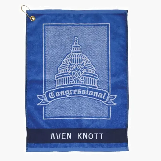 Velour Golf Towel, 16" x 24" Cotton Jacquard