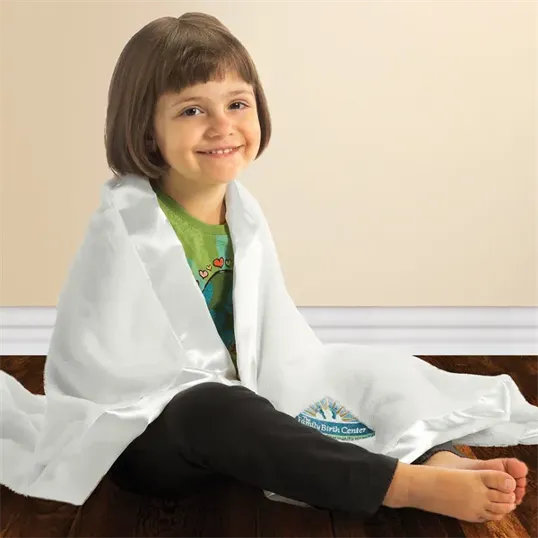 Satin Trim Tahoe Microfleece Baby Blanket, 30" x 40"
