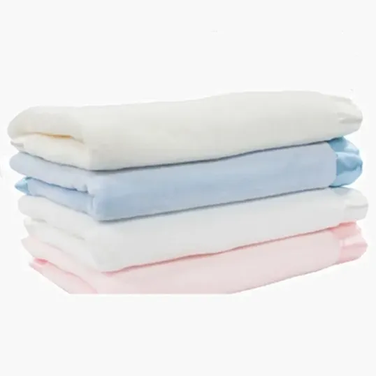 Satin Trim Tahoe Microfleece Baby Blanket, 30" x 40" — view 2
