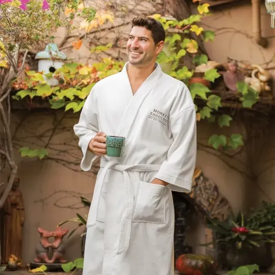 Terry Velour Kimono Robe, 100% Cotton — view 2