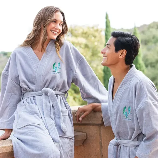 Terry Velour Kimono Robe, 100% Cotton
