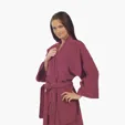 Terry Velour Kimono Robe, 100% Cotton — view 4