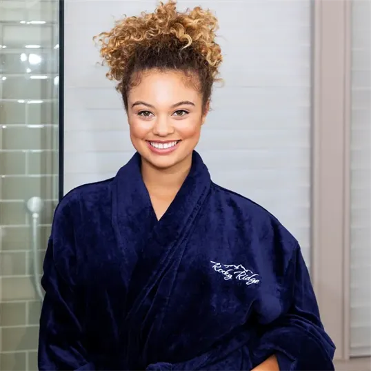 Terry Velour Shawl Collar Robe — view 2