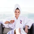 Terry Velour Shawl Collar Robe