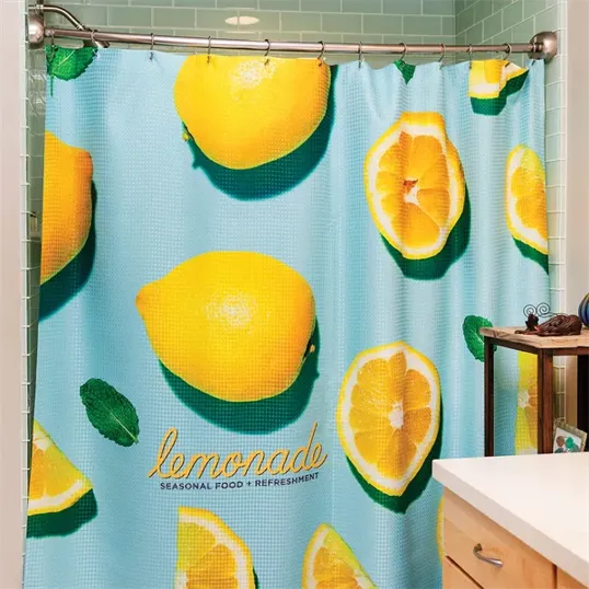 Waffle Weave Polyester Shower Curtain, 70" x 72"