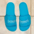 Waffle Weave Open-Toe Slippers with Hook and Loop Straps