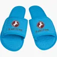 Waffle Weave Open-Toe Slippers with Hook and Loop Straps — view 2