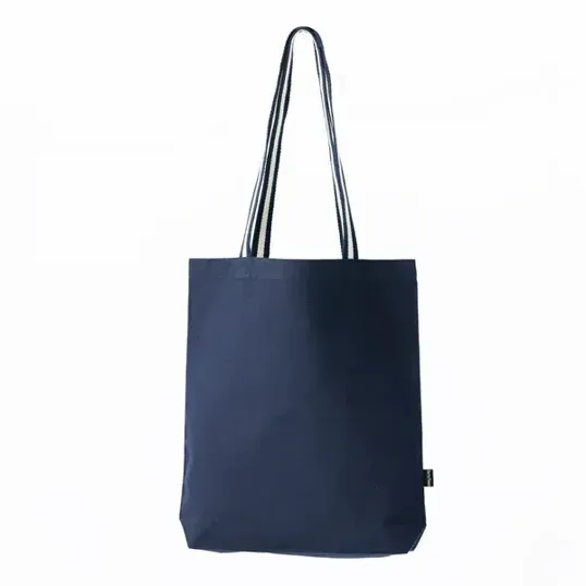 Deluxe Canvas Tote Bag with Striped Handles — view 3