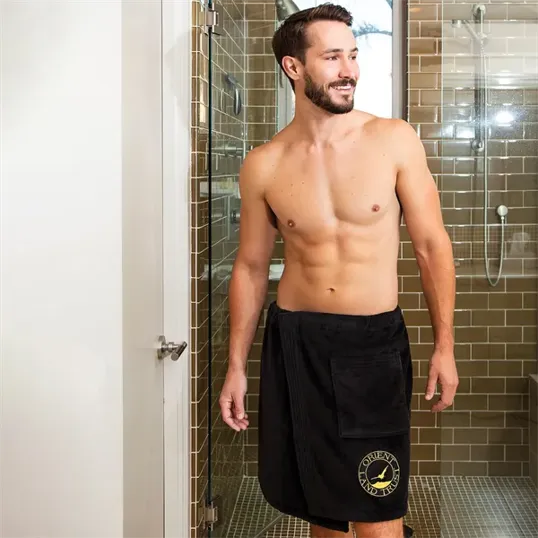 Men's Terry Velour Spa Wrap
